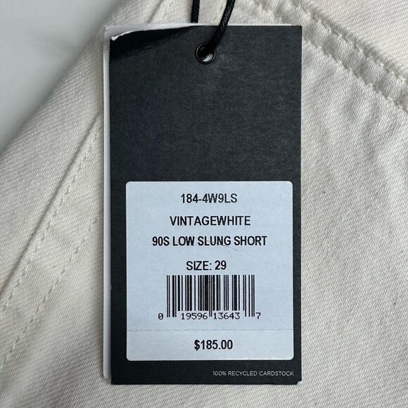 NWT | RE/DONE | 90s Low Slung Shorts | Vintage White | Size 29 - Picture 11 of 16